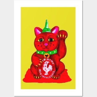 Hot Sauce Lucky Cat Posters and Art